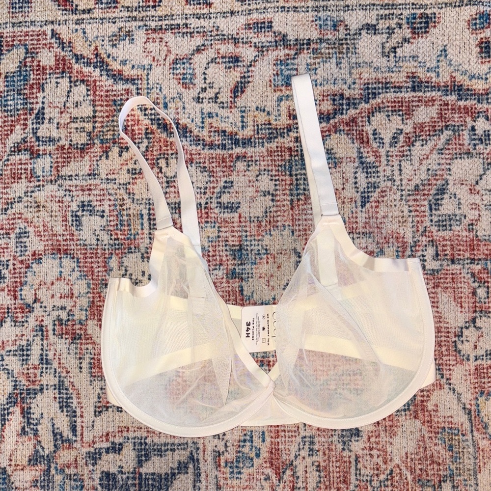 Cuup The Plunge Mesh Bra in Salt SZ 34H NWOT - Picture 2 of 4
